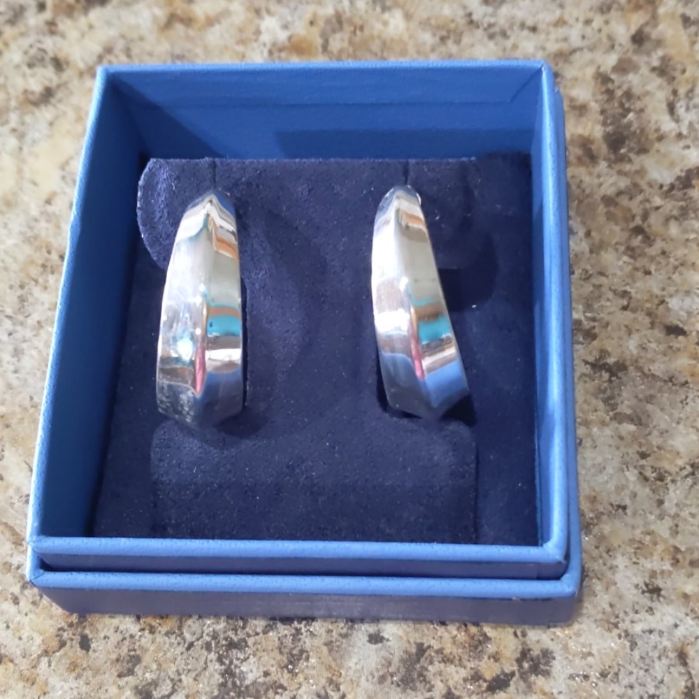 Wide Tapered 925SS Hoops
